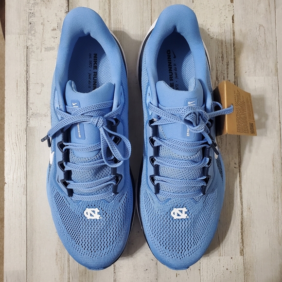 Nike Air Zoom Pegasus 41 UNC Tarheels Men's Size 9 Blue White Running Shoes - Picture 6 of 10